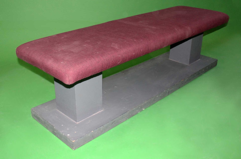 Burgundy Upholstered Bench