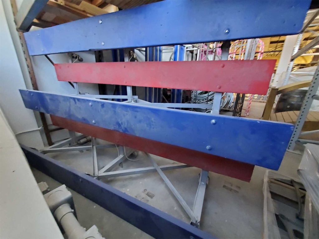 Blue/Red Pneumatic Bleachers