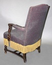 Purple Armchair with Fringe