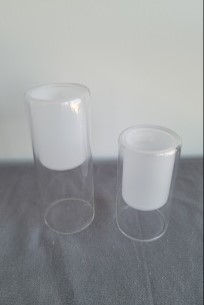 Large Tall Frosted Cylinder Votive