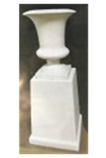 White Urn with Stand
