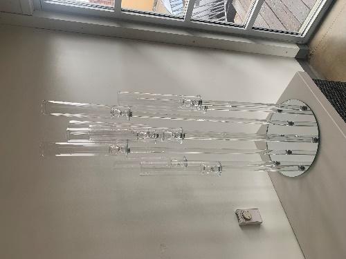 Glass 10-Arm Candelabra
