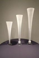 Large White Trumpet Vase