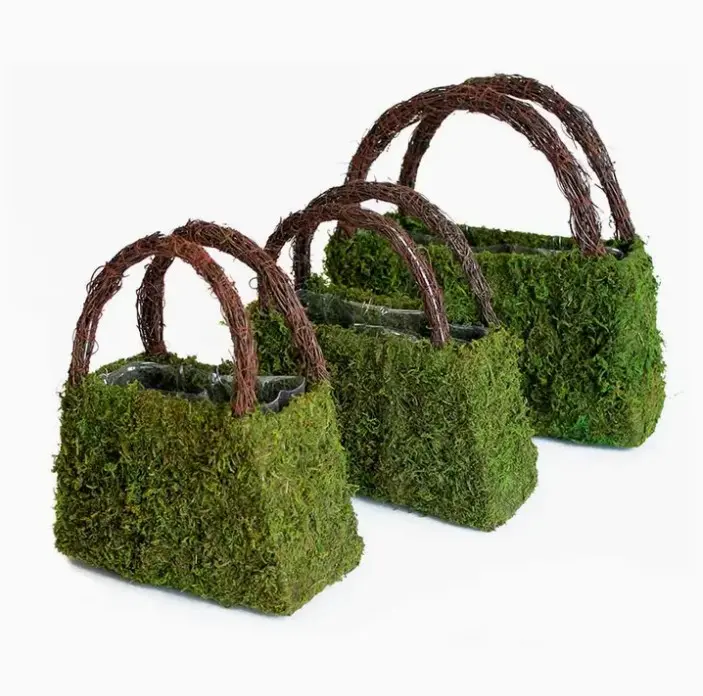 Beaumont Wicker Purse, Wicker Handles
