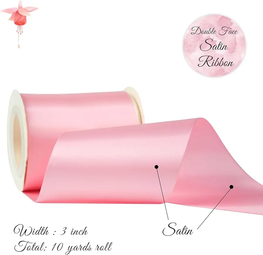 #3 Double Face Satin Ribbon - Pink