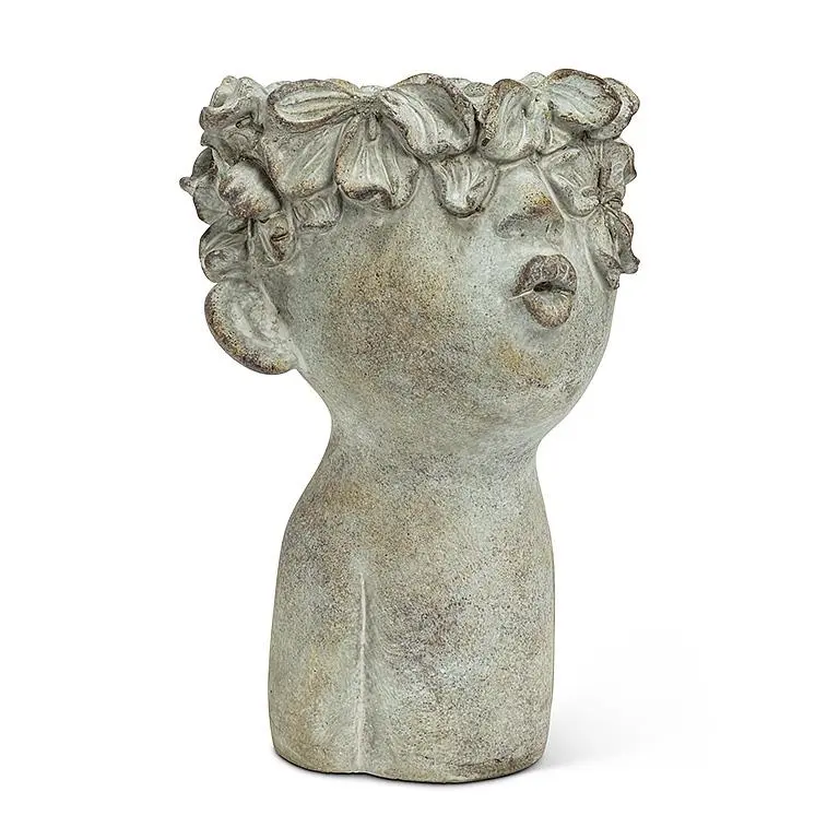 Cement Kissing Face Planter - Large
