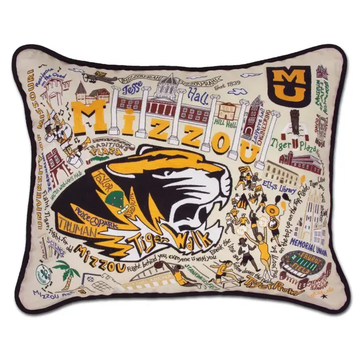University of Missouri (Mizzou) Collegiate Embroidered Pillow