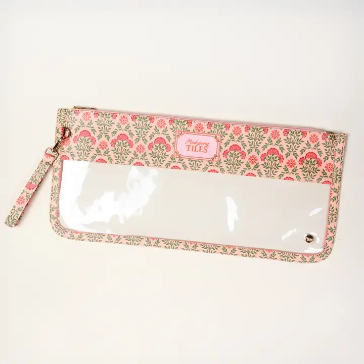 "Everbloom Dusty Rose" Mahjong Tile Keeper Pouch