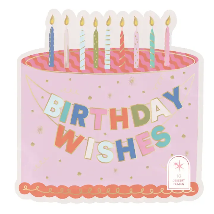 Make A Wish Cake 8in Dessert Plate
