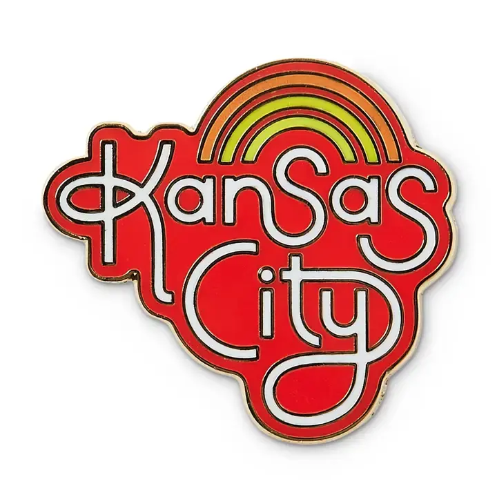 Pin - Red Retro Kansas City Enamel