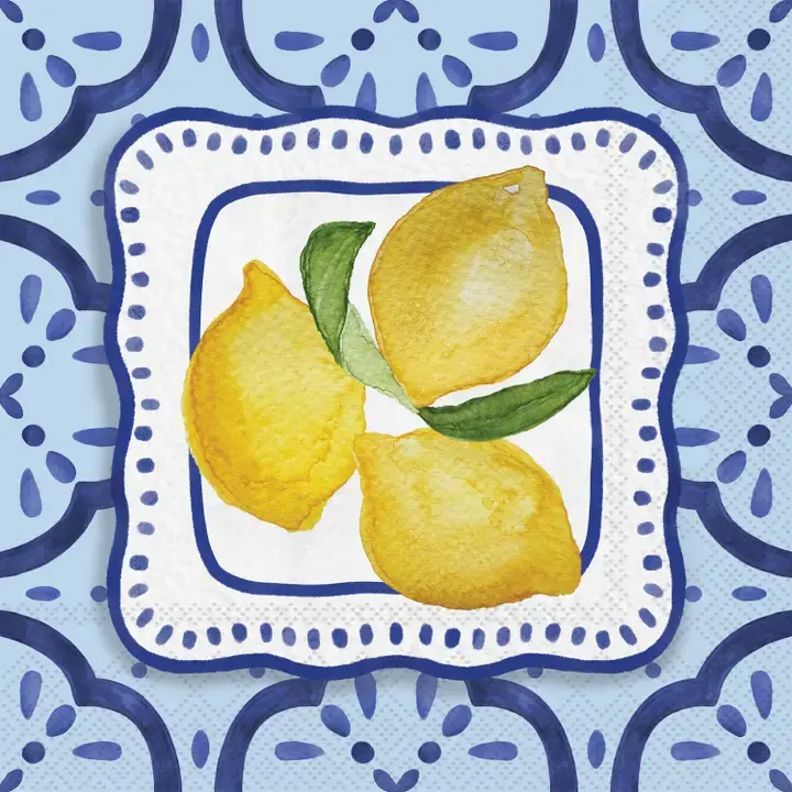 Lemons Paper Cocktail Napkins - 20 Ct