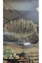 [EDF-010] Metal and Crystal Chandelier