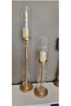 [EDH-061] Large Arden Candlesticks With Glass Shade