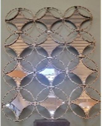[EDW-014] Mirror and Gold Wall Panel
