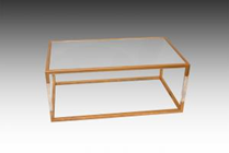 [ETM-001] Gold and Glass Coffee Table