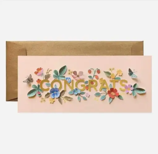 [BGC-G1M003] Cut Paper Congrats No. 10 Card