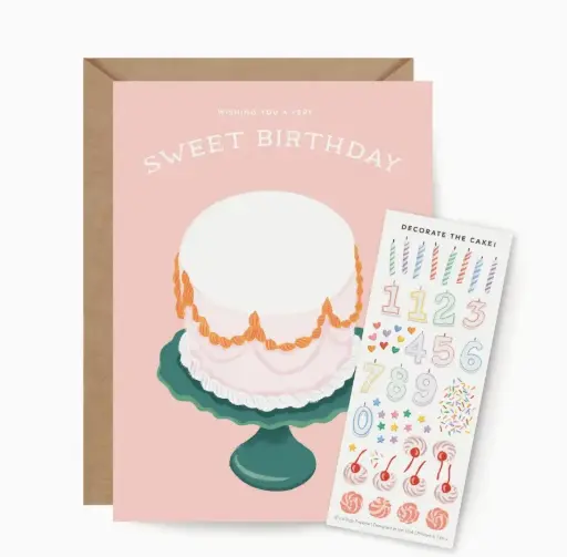 [BGC-GCS013] Card - Decorate A Cake Sticker Scene