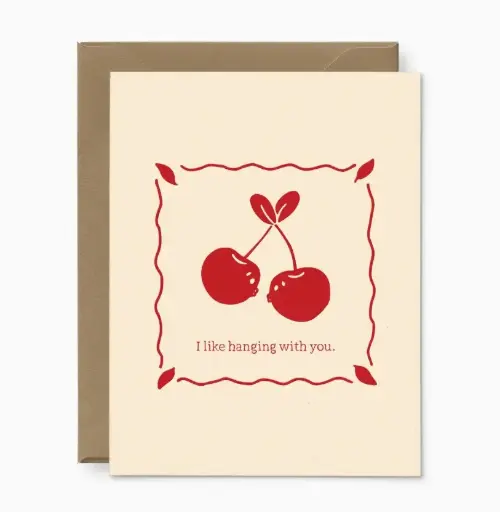[BGC-LGC300] Kissing Cherries Valentine's Day Greeting Card
