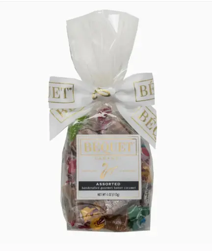 [BGE-161-FL38-R36] Béquet Gourmet Caramel 4 oz Gift Bag