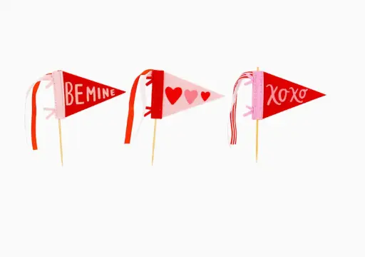 [BGD-PLHB391] Valentine Mini Felt Pennant Banner