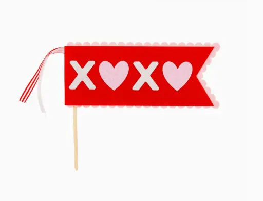 [BGO-VAL1214] Xoxo Felt Pennant