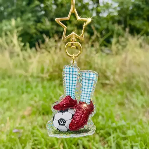 [BGO-SQ8216253] "Ruby Red Cleats" Keychain