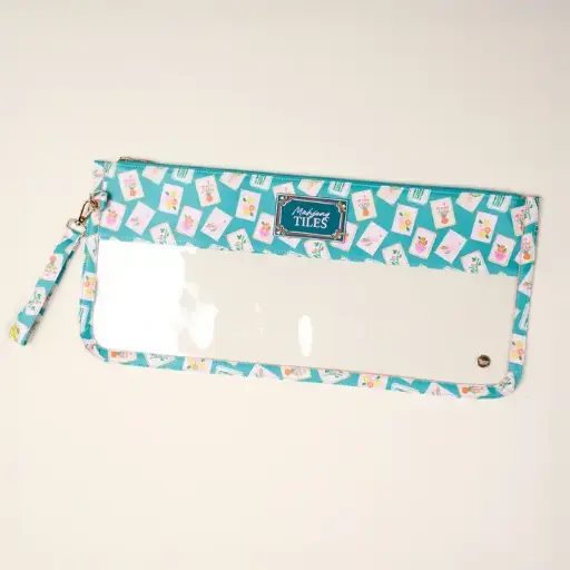 [BGO-YR-MTKP-MJTTL] "It's Mahj Time Teal" Mahjong Tile Keeper Pouch
