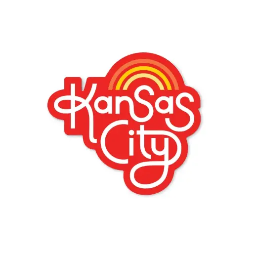[BGB-240196] Red Retro Kansas City Sticker